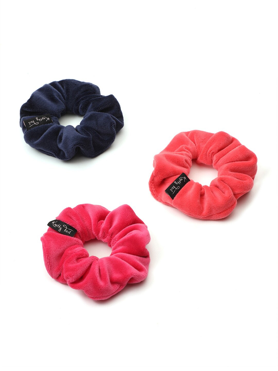 

Knotty Tail Women Blue Red & Orange Set of 3 Ponytail Holders