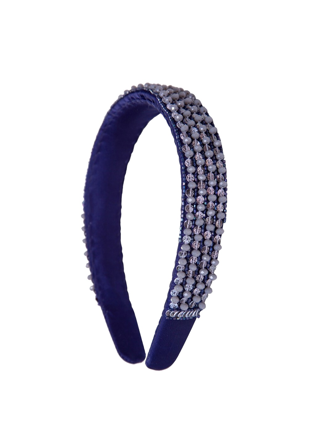 

Knotty Tail Women Blue & White Pearl Embellished Headband