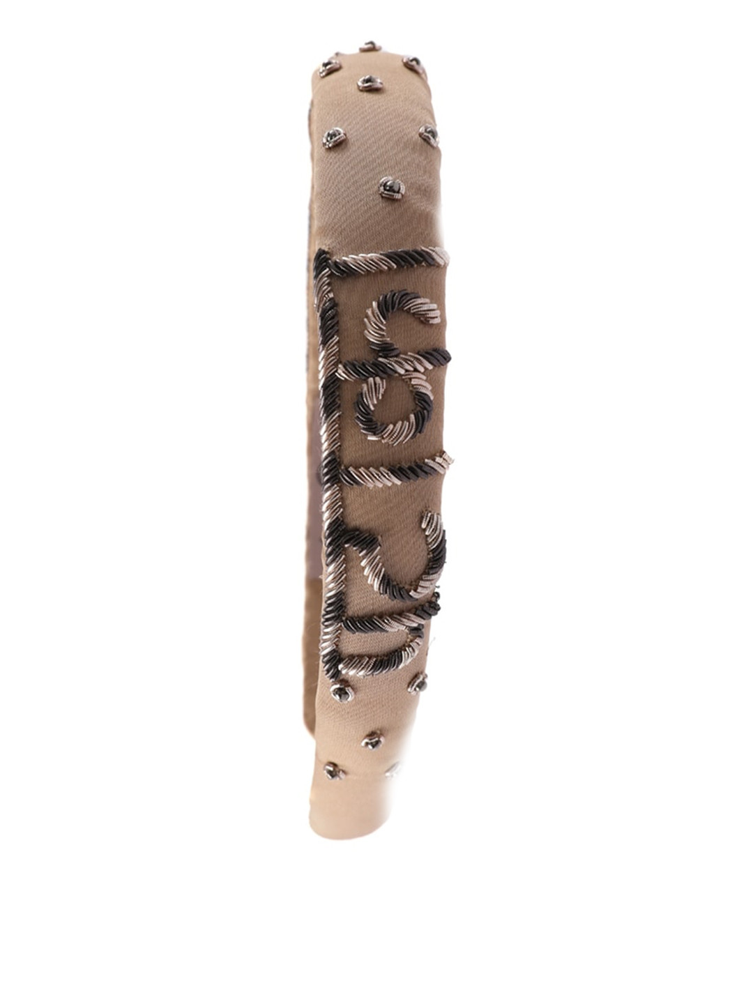 

Knotty Tail Women Beige Embellished Bandana Headband