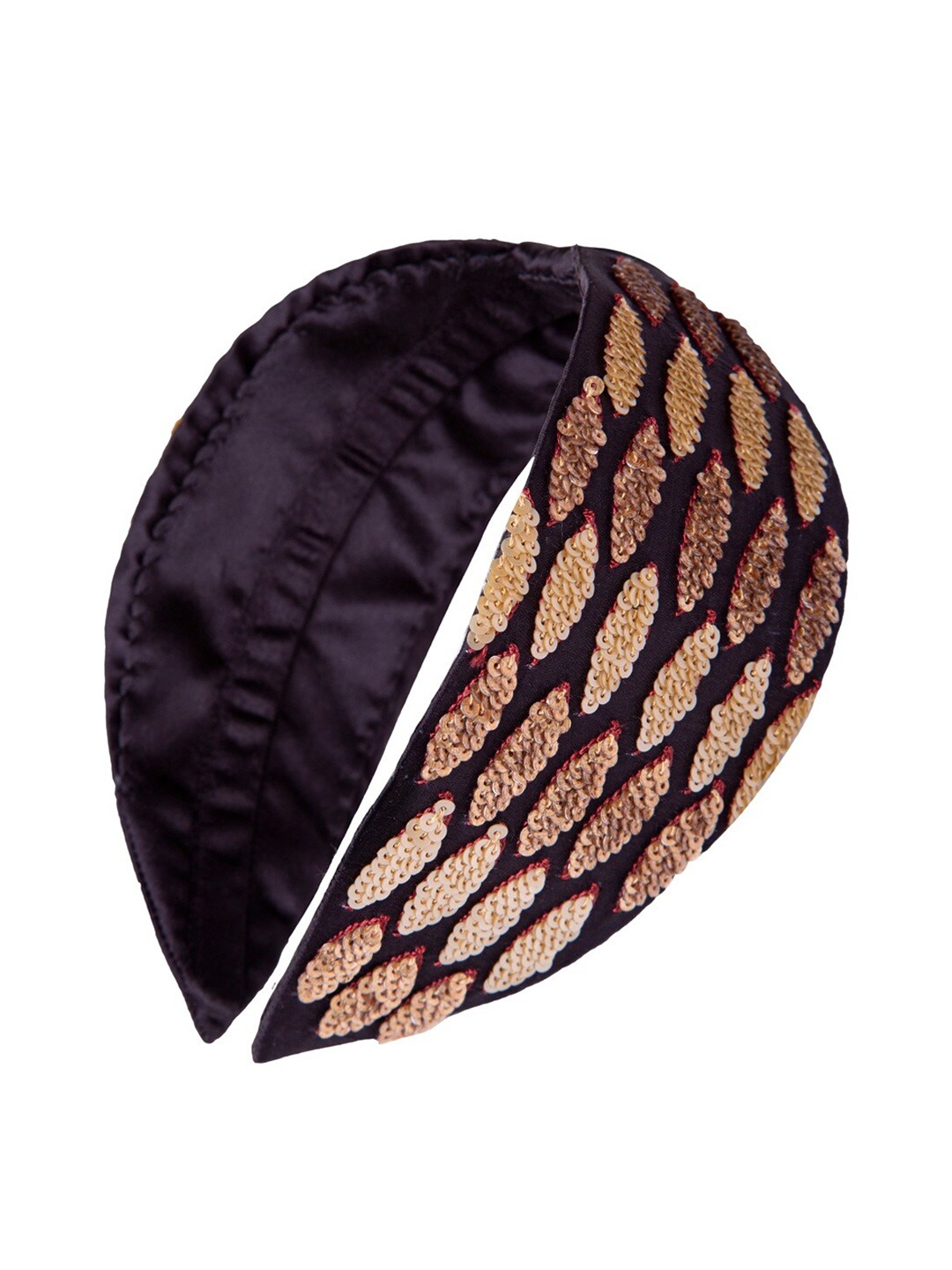 

Knotty Tail Women Black Sequins Embellished Headband