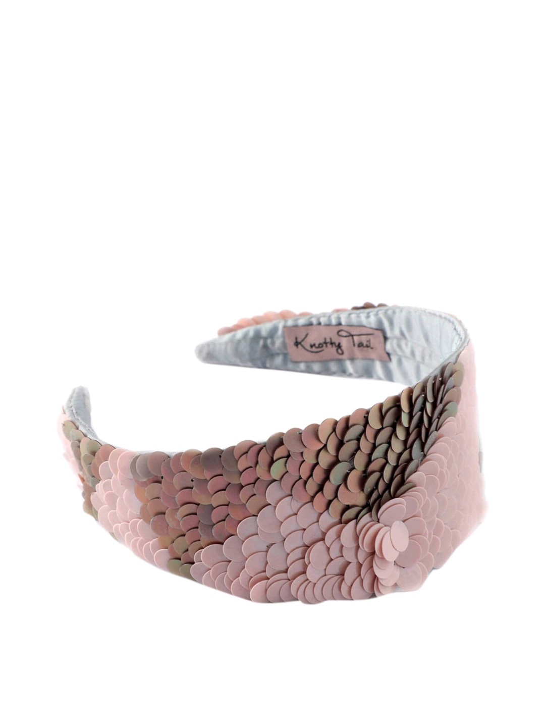

Knotty Tail Women Rose Pink & Brown Embellished Hairband