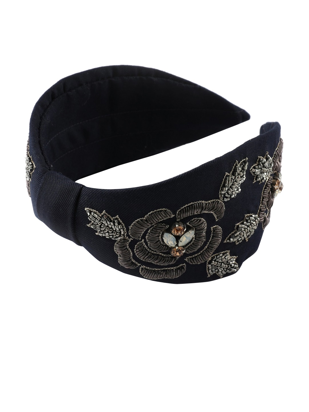 

Knotty Tail Women Black Embellished Hairband