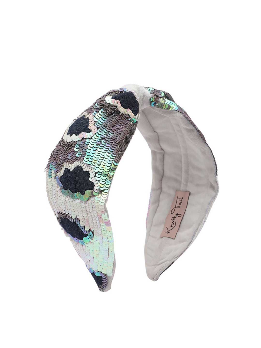 

Knotty Tail Multicoloured Embellished Hairband, White