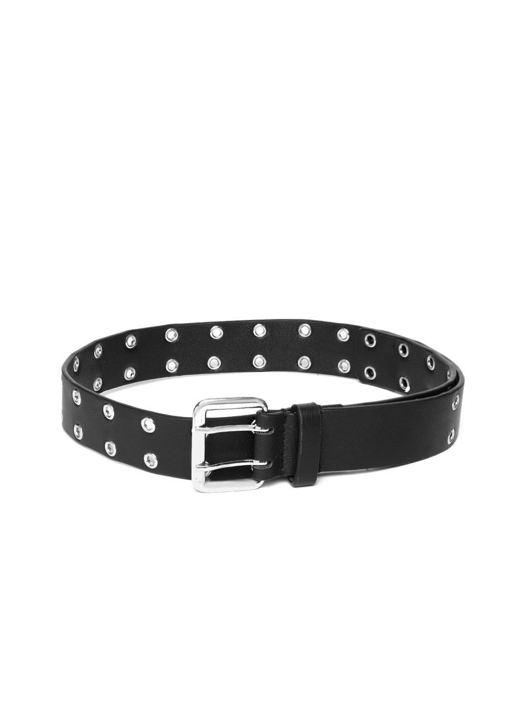 

Berrylush Women Black Embellished Slim Belt