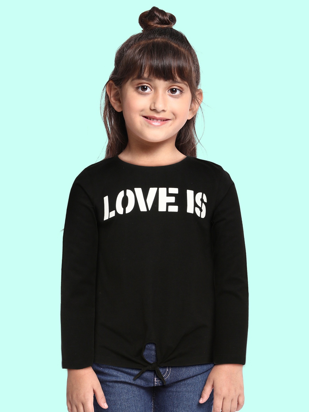 

DILLINGER Girls Black Typography Printed Cotton T-shirt