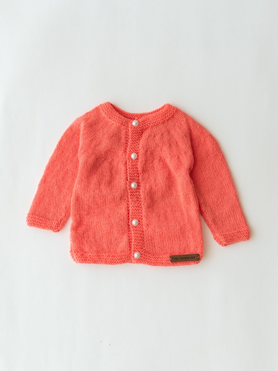 

The Original Knit Girls Peach-Coloured Cardigan