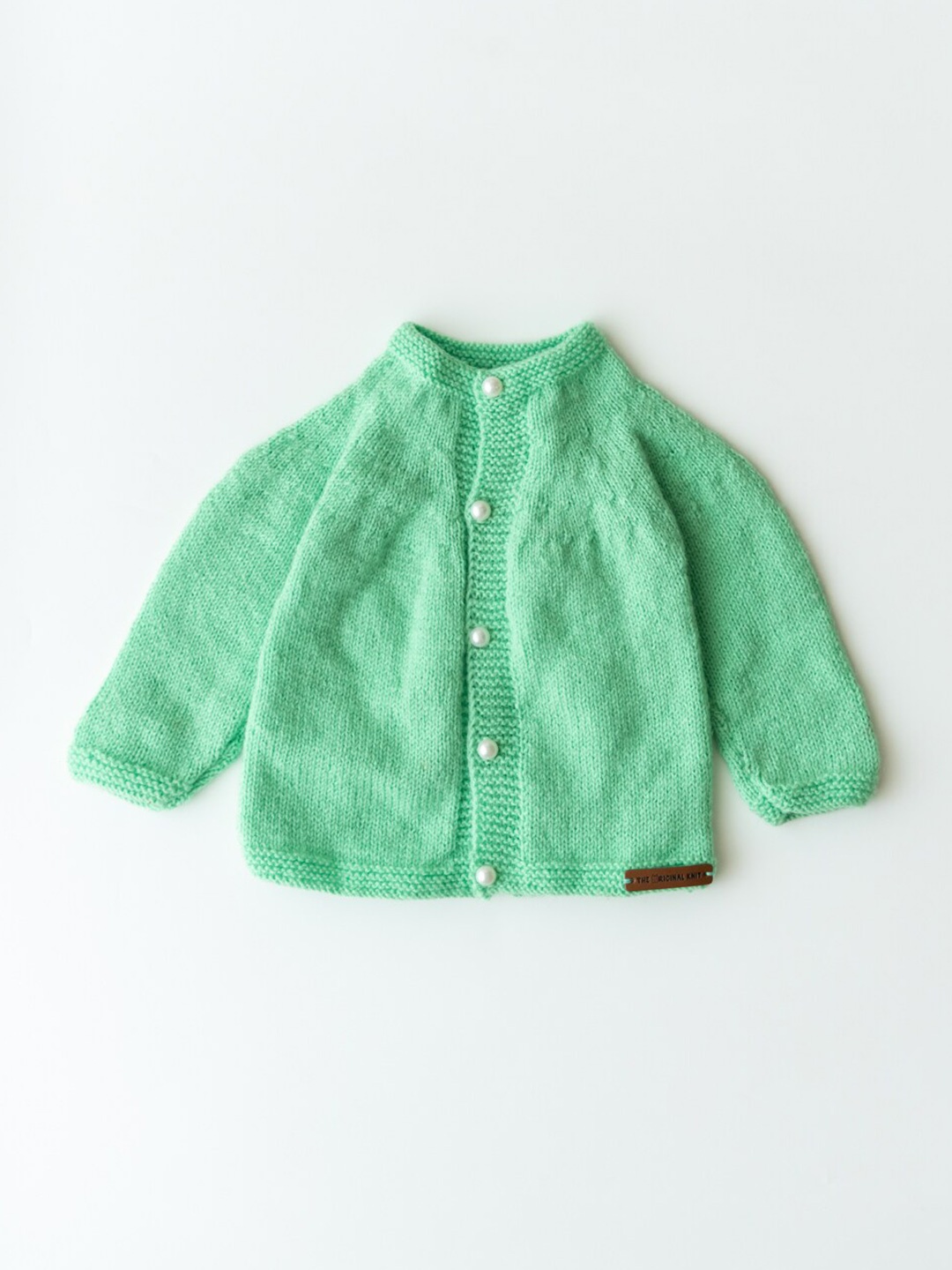 

The Original Knit Girls Sea Green Solid Cardigan