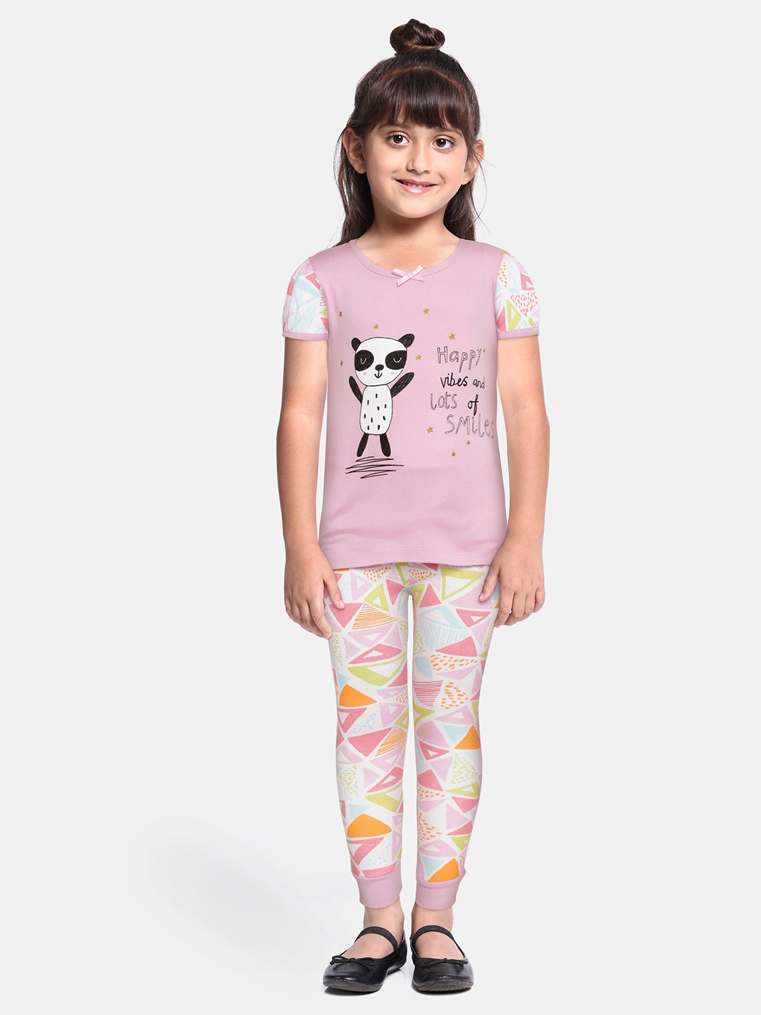 

DILLINGER Girls Pink & White Printed T-shirt with Pyjamas
