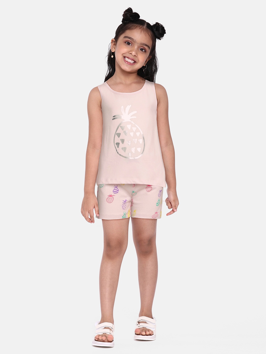 

DILLINGER Girls Pink Printed T-shirt with Shorts