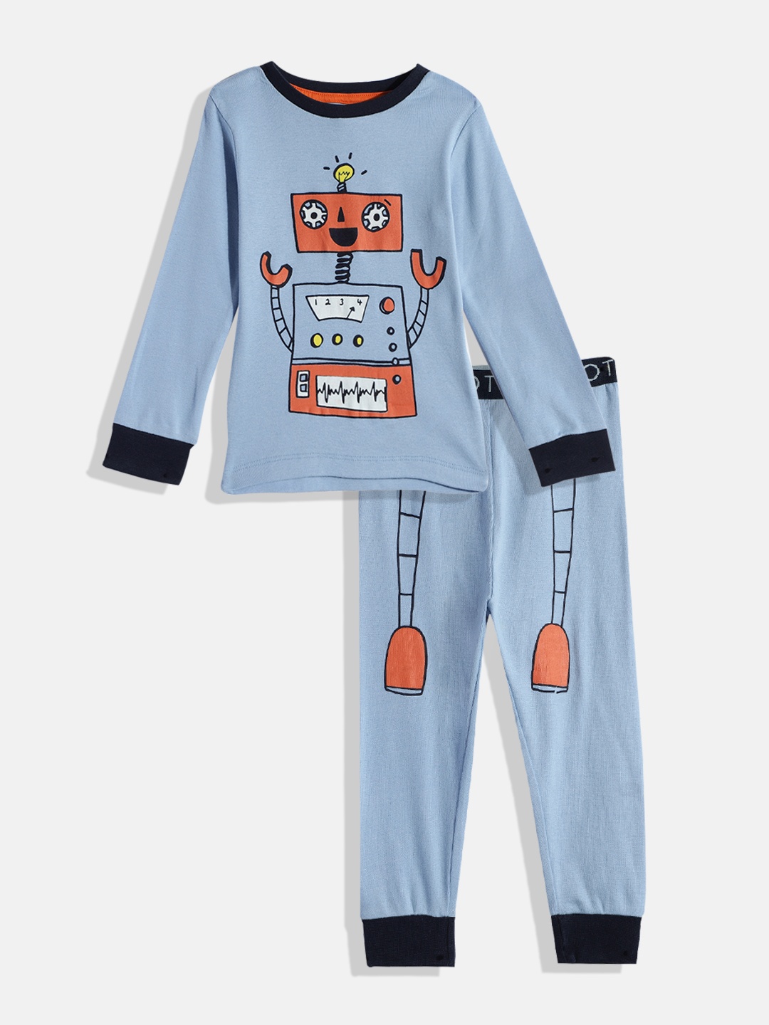 

DILLINGER Girls Turquoise Blue Printed T-shirt with Pyjamas