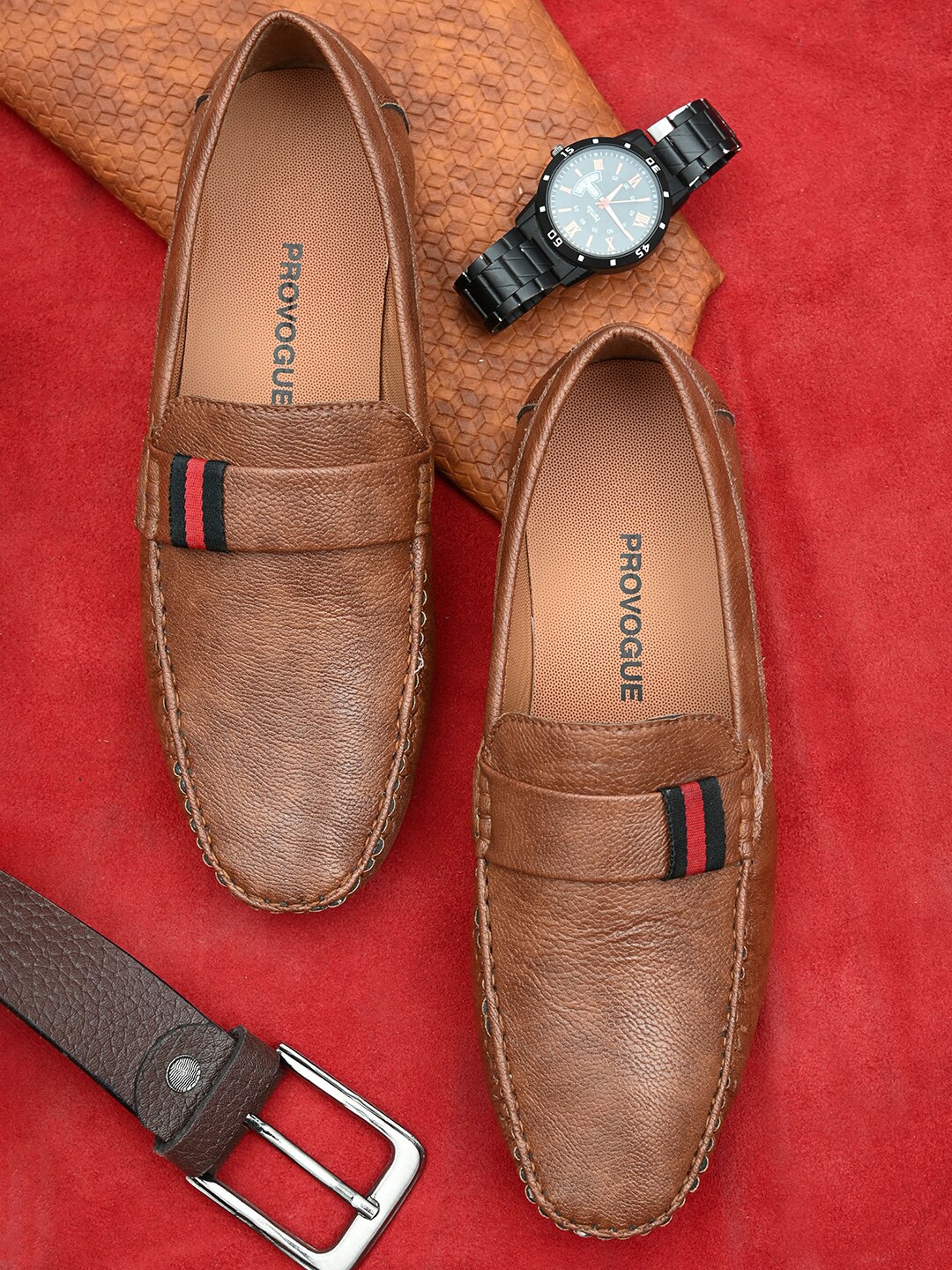 

Provogue Men Tan Loafers