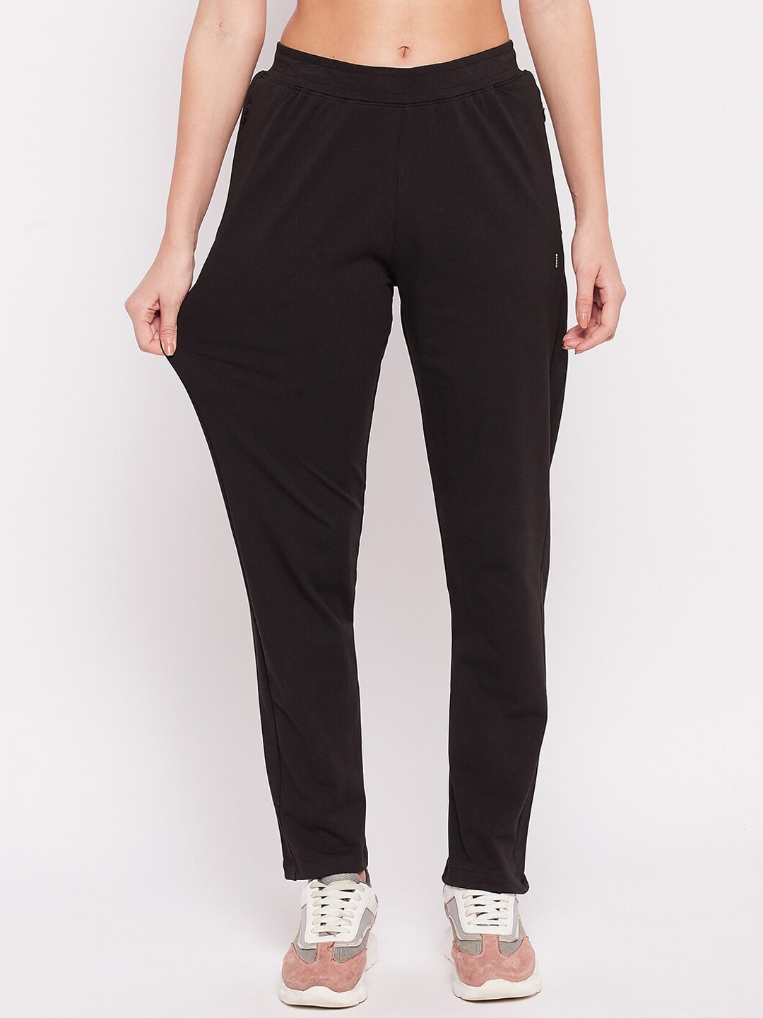 

Okane Women Black Solid Track Pants