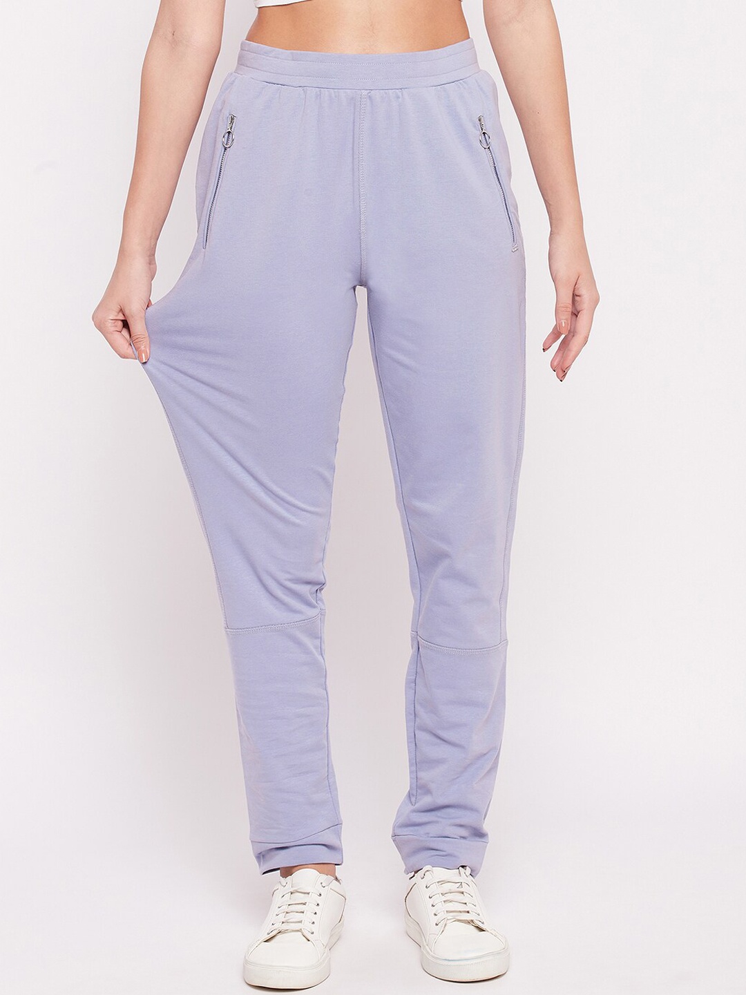 

Okane Women Mauve Solid Cotton Track Pants