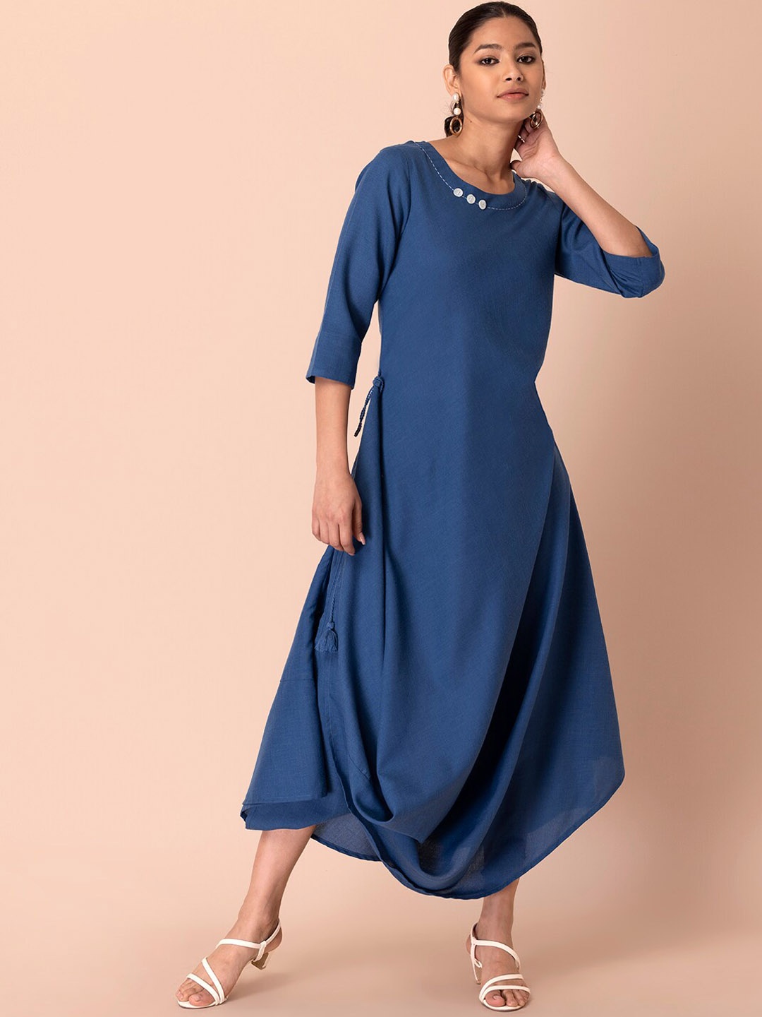 

Rang by Indya Blue A-Line Maxi Dress