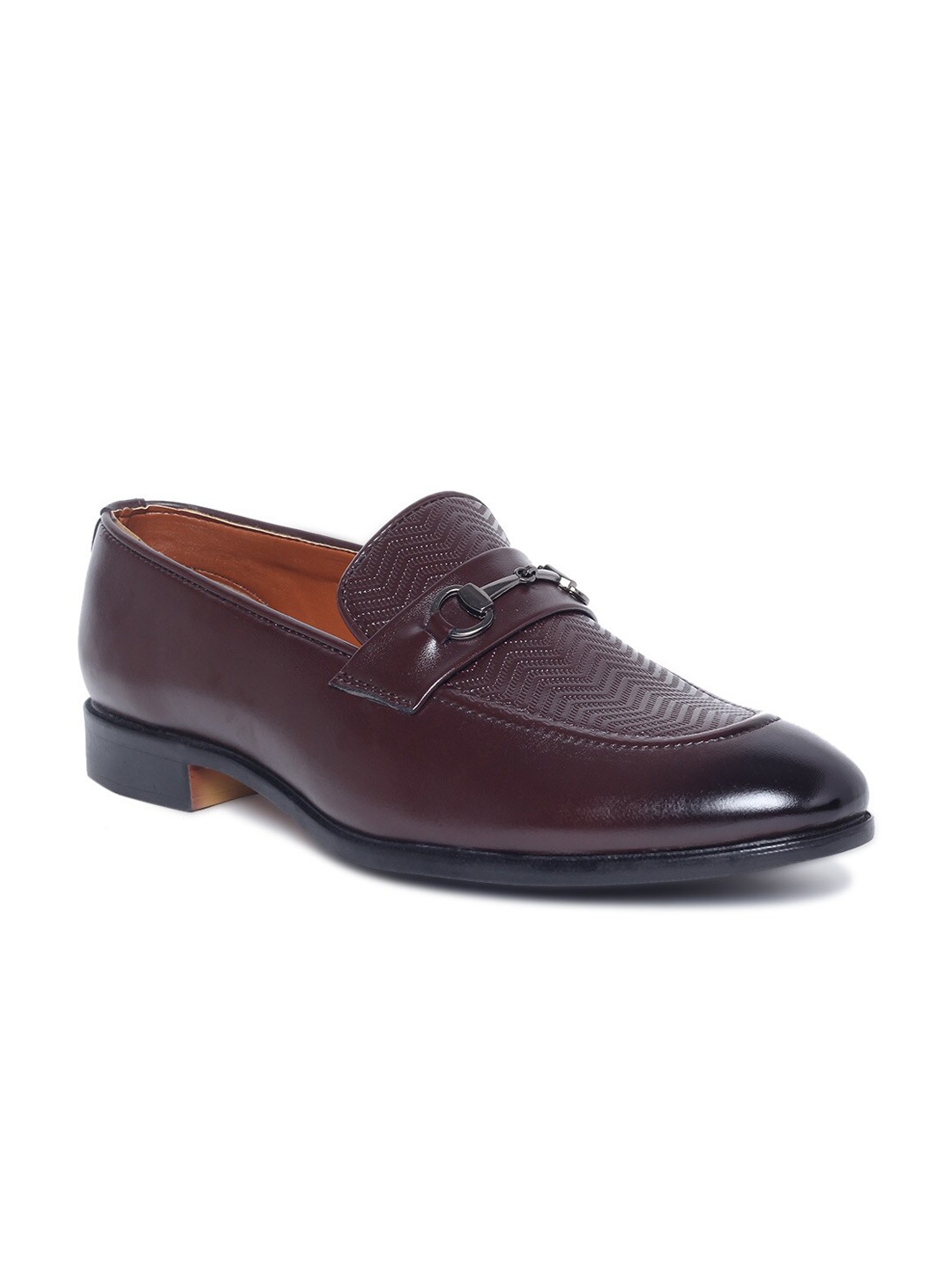 

MUTAQINOTI Men Maroon Solid Formal Loafer