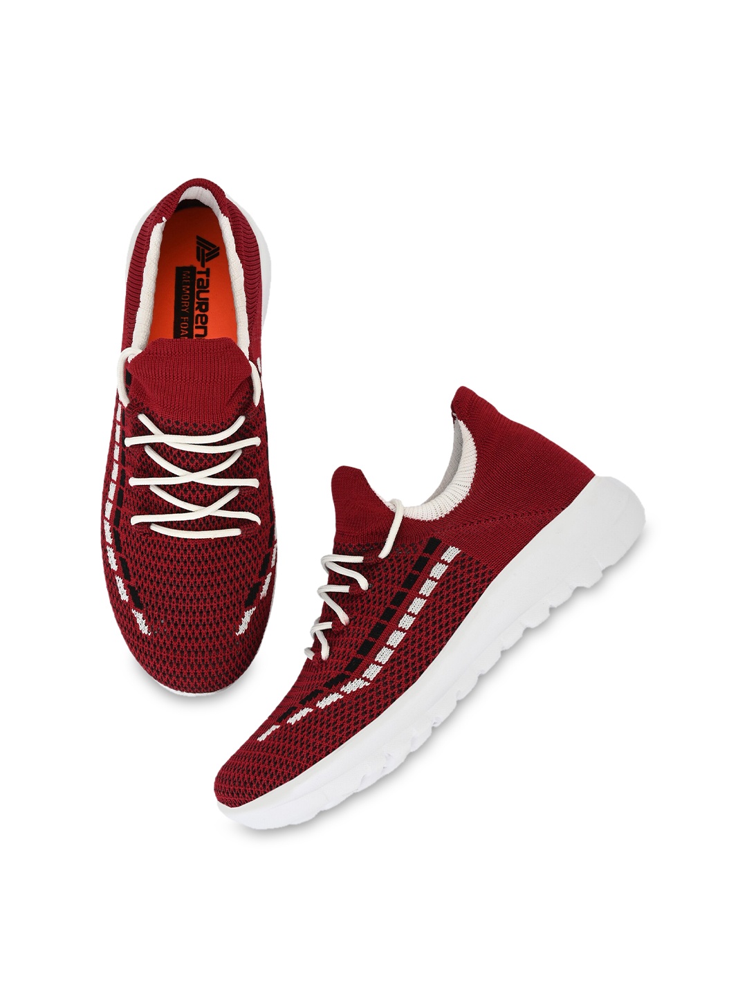 

TAURENE Women Maroon Textile Walking Shoes