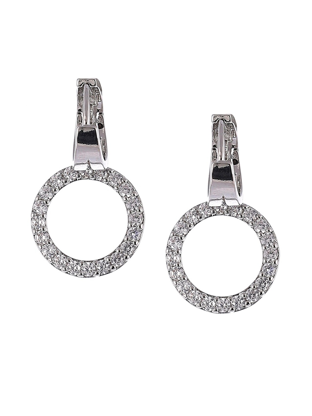 

Biba Silver-Toned Contemporary Studs Earrings