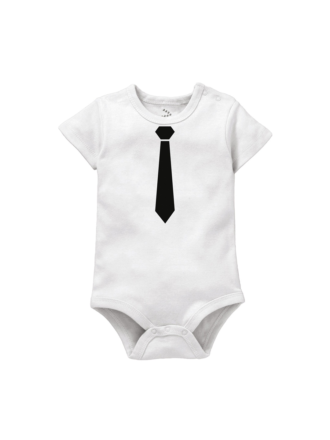 

Zeezeezoo Kids White Tie Printed Pure Cotton Bodysuit
