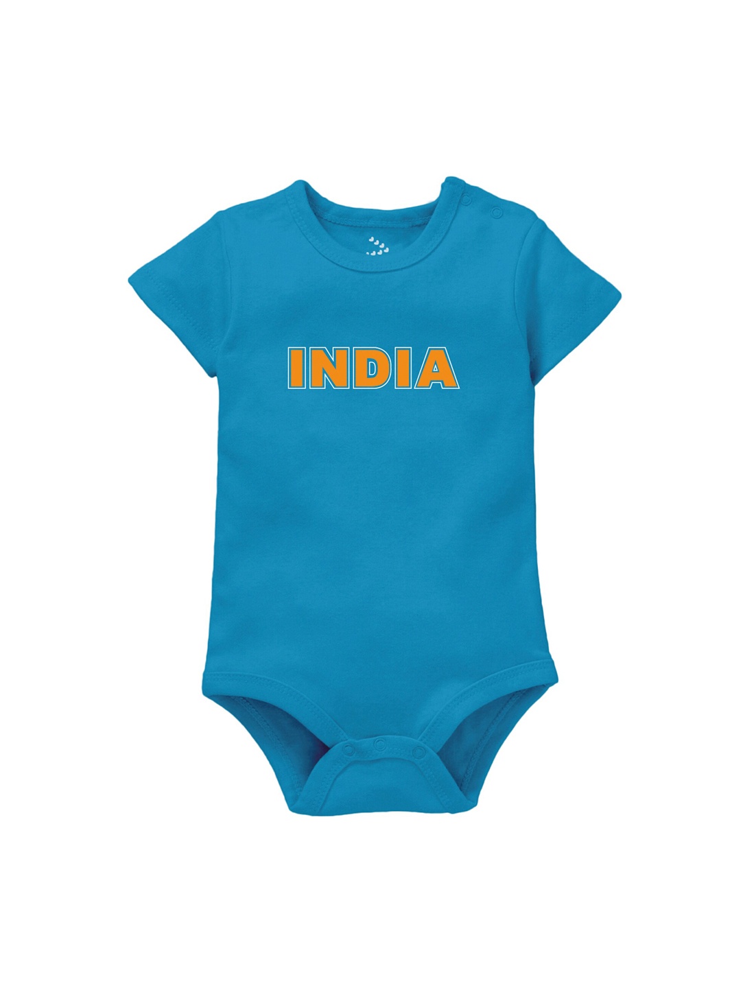 

Zeezeezoo Unisex-Kids Blue Printed India Pure Cotton Bodysuit