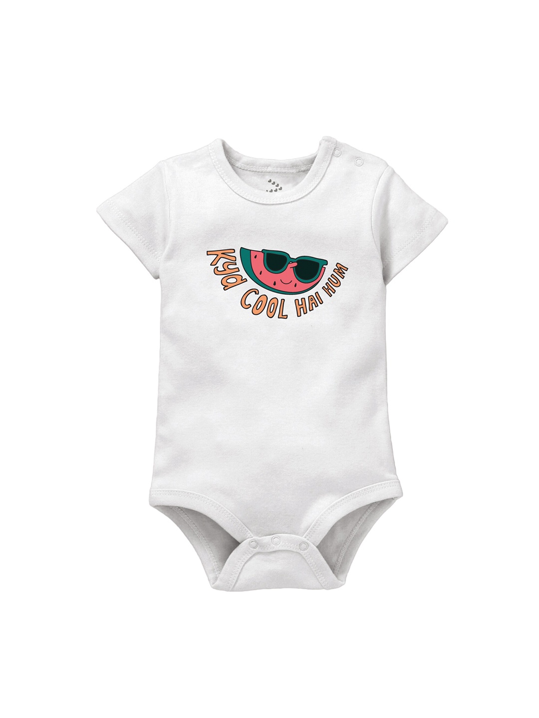

Zeezeezoo Kids White Kya Cool Hai Hum Printed Cotton Bodysuit