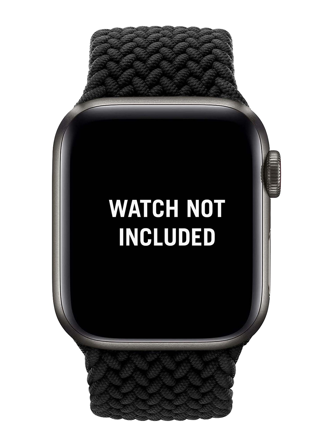 

DailyObjects Adults Unisex Black Solid Braided Solo Loop Apple Watch Band