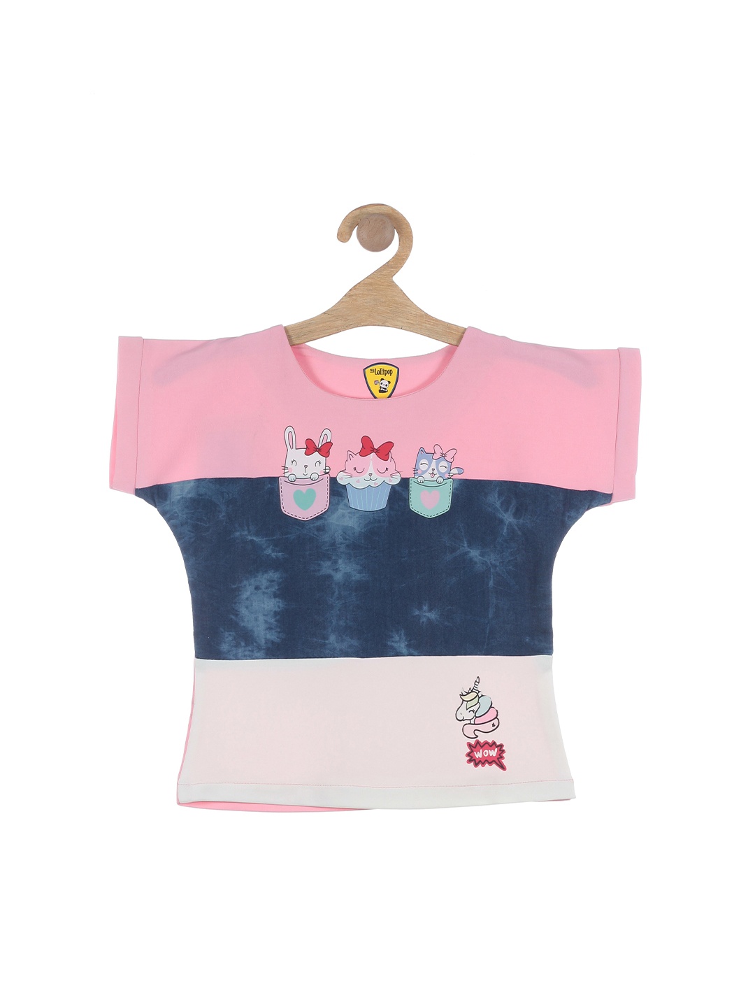 

Lil Lollipop Girls Pink Graphic Print Top