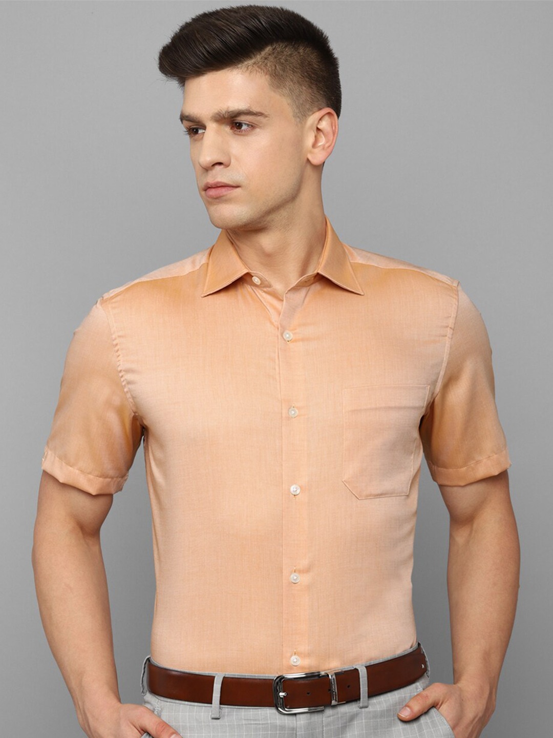 

Louis Philippe Men Beige Regular Fit Casual Shirt