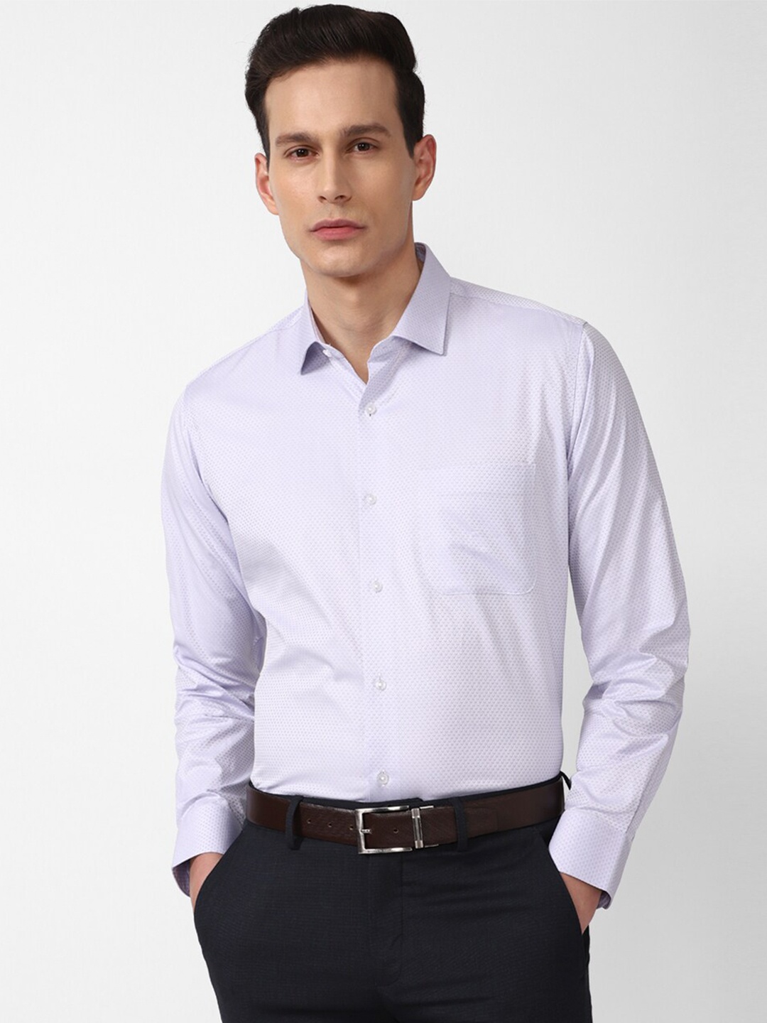 

Van Heusen Men Blue Formal Shirt