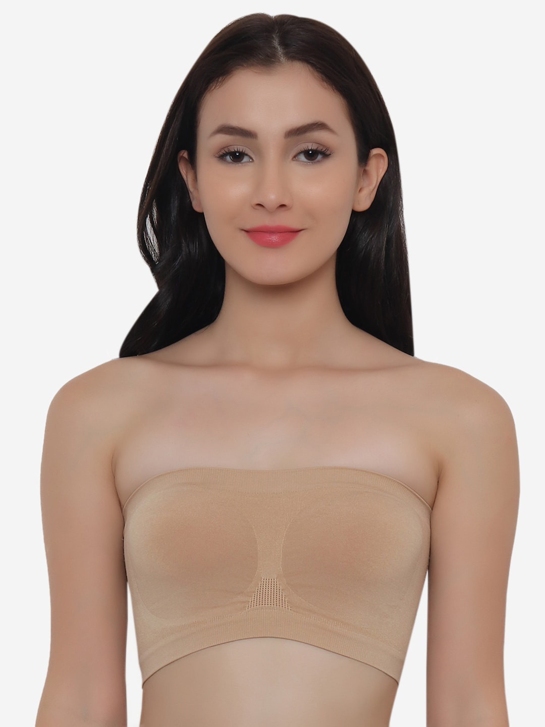 

XOXO Design Beige Solid Seamless Bandeau Bra