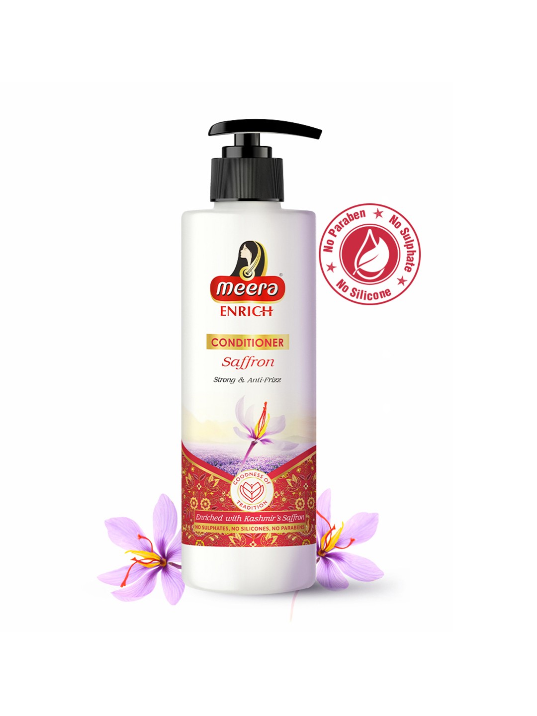 

Meera GOODNESS OF TRADITION Enrich Saffron Anti-Frizz Conditioner 250ml, Orange