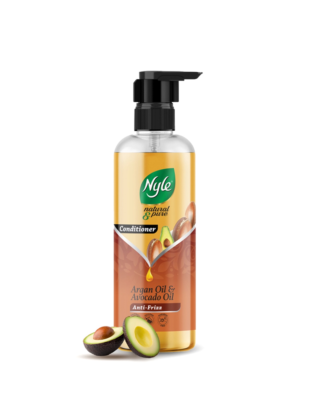 

Nyle Naturals Anti-Frizz Conditioner with Argan Oil & Avocado Oil - 250ml, Brown