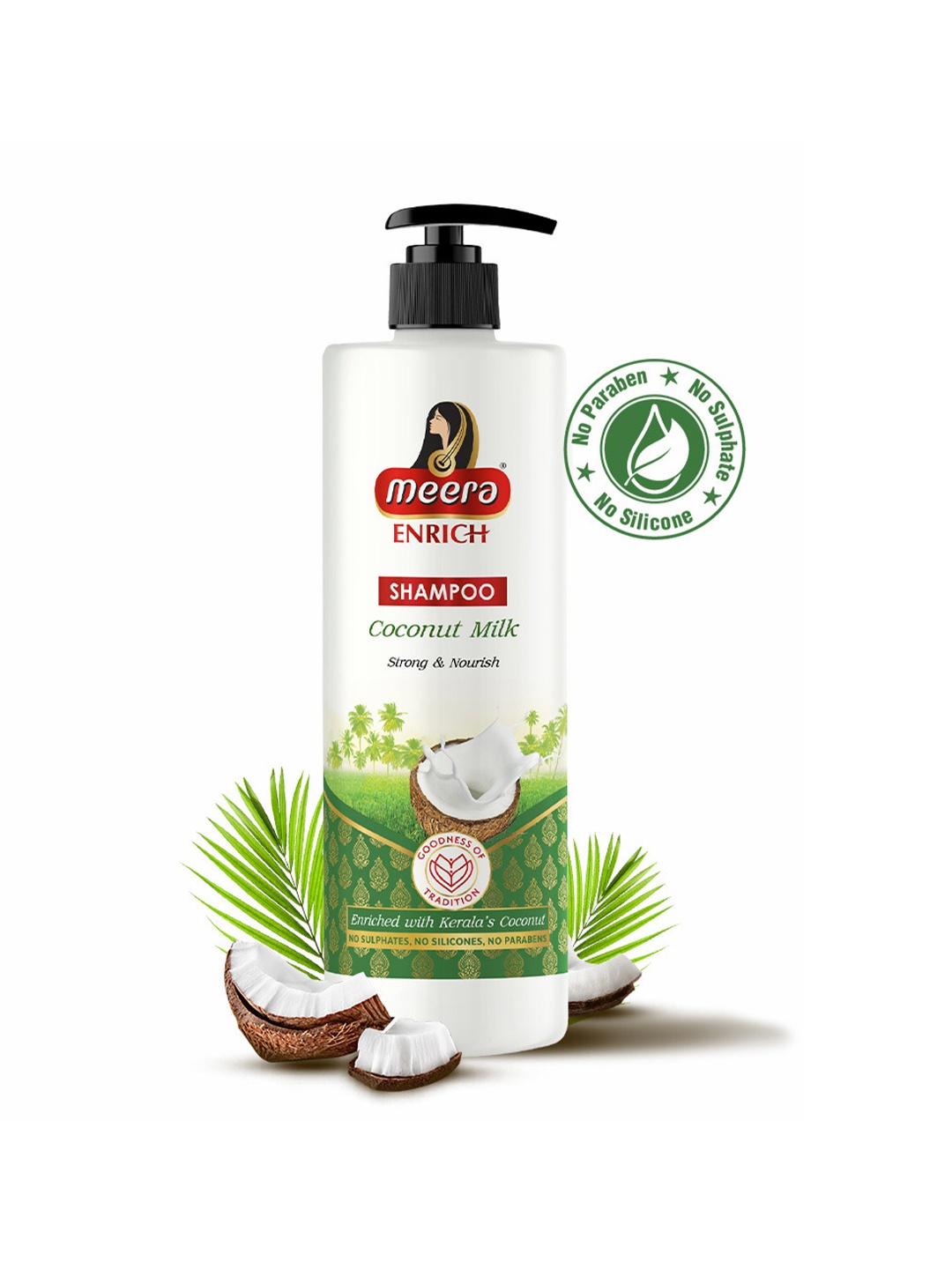 

Meera GOODNESS OF TRADITION Enrich Kerala's Coconut Milk Shampoo 300ml, White