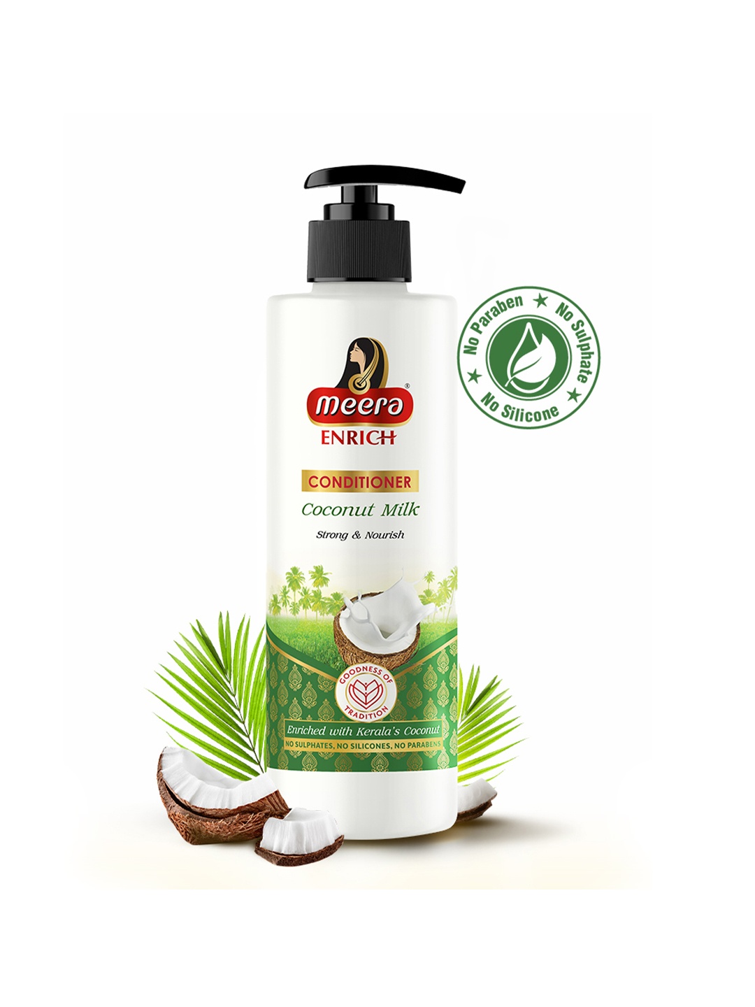 

Meera GOODNESS OF TRADITION Enrich Kerala's Coconut Milk Conditioner 250ml, White
