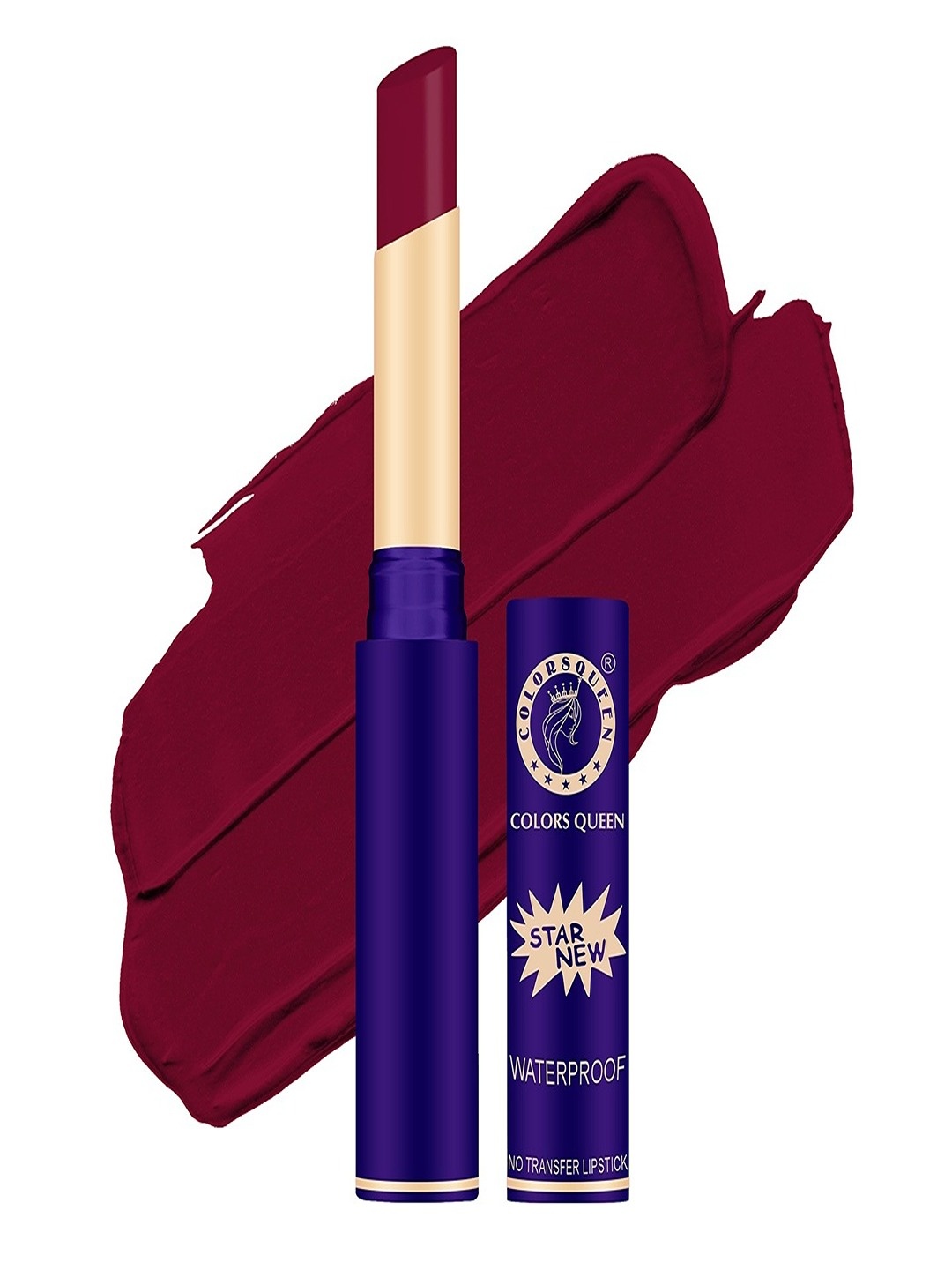 

Colors Queen Star New Lips Non-Transfer Waterproof Matte Lipstick 2g - Glamour Red 841, Maroon