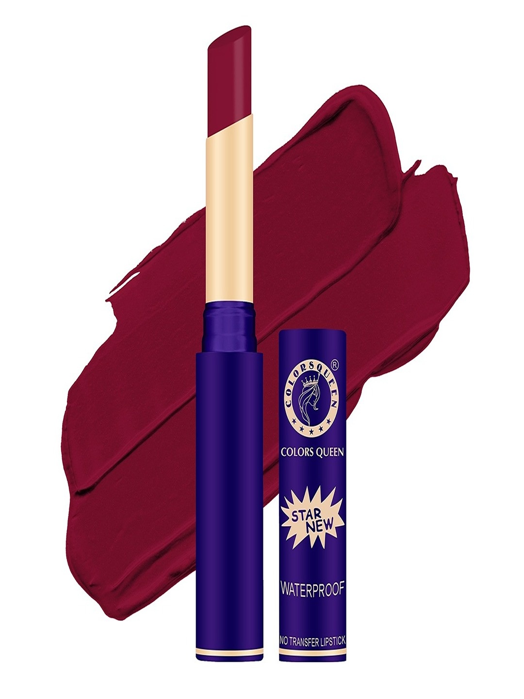 Colors Queen Star New Lips Non-Transfer Waterproof Matte Lipstick 2g - Bridal Mehroon 816, Maroon