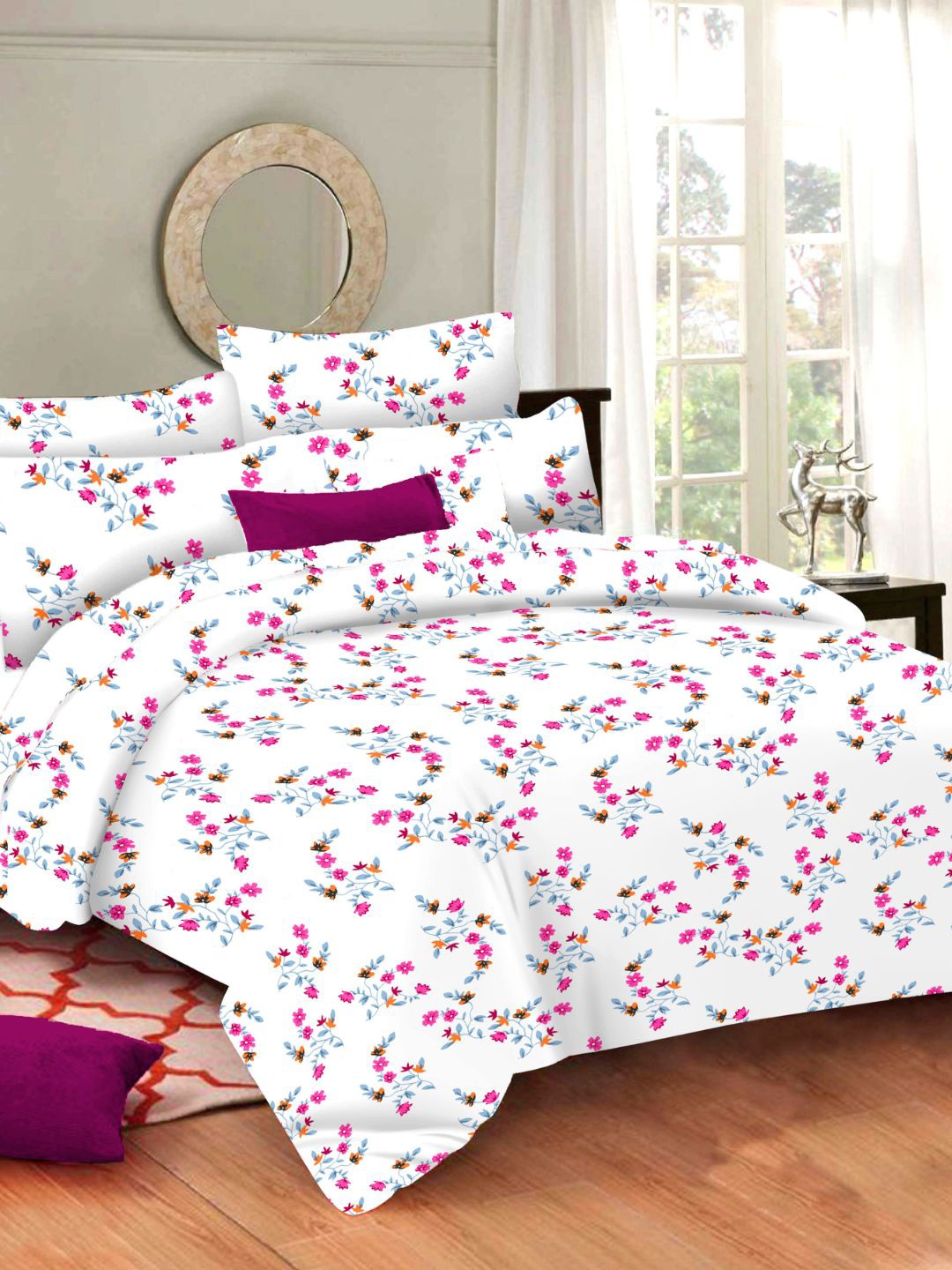 

Sleeping Owls- because your sleep matters Unisex Magenta Bedsheets