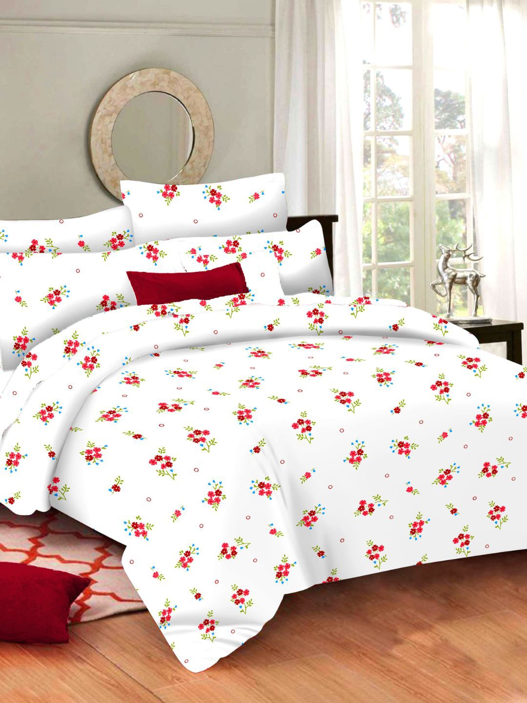 

Sleeping Owls- because your sleep matters Unisex Red Bedsheets