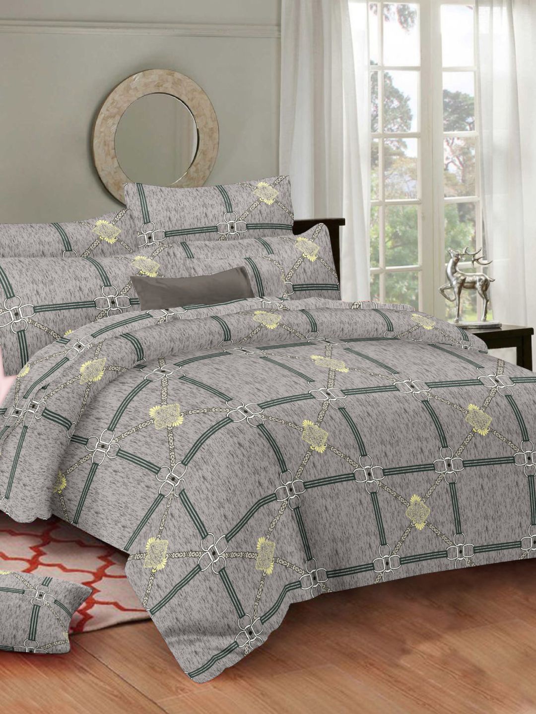

Sleeping Owls- because your sleep matters Unisex Grey Bedsheets