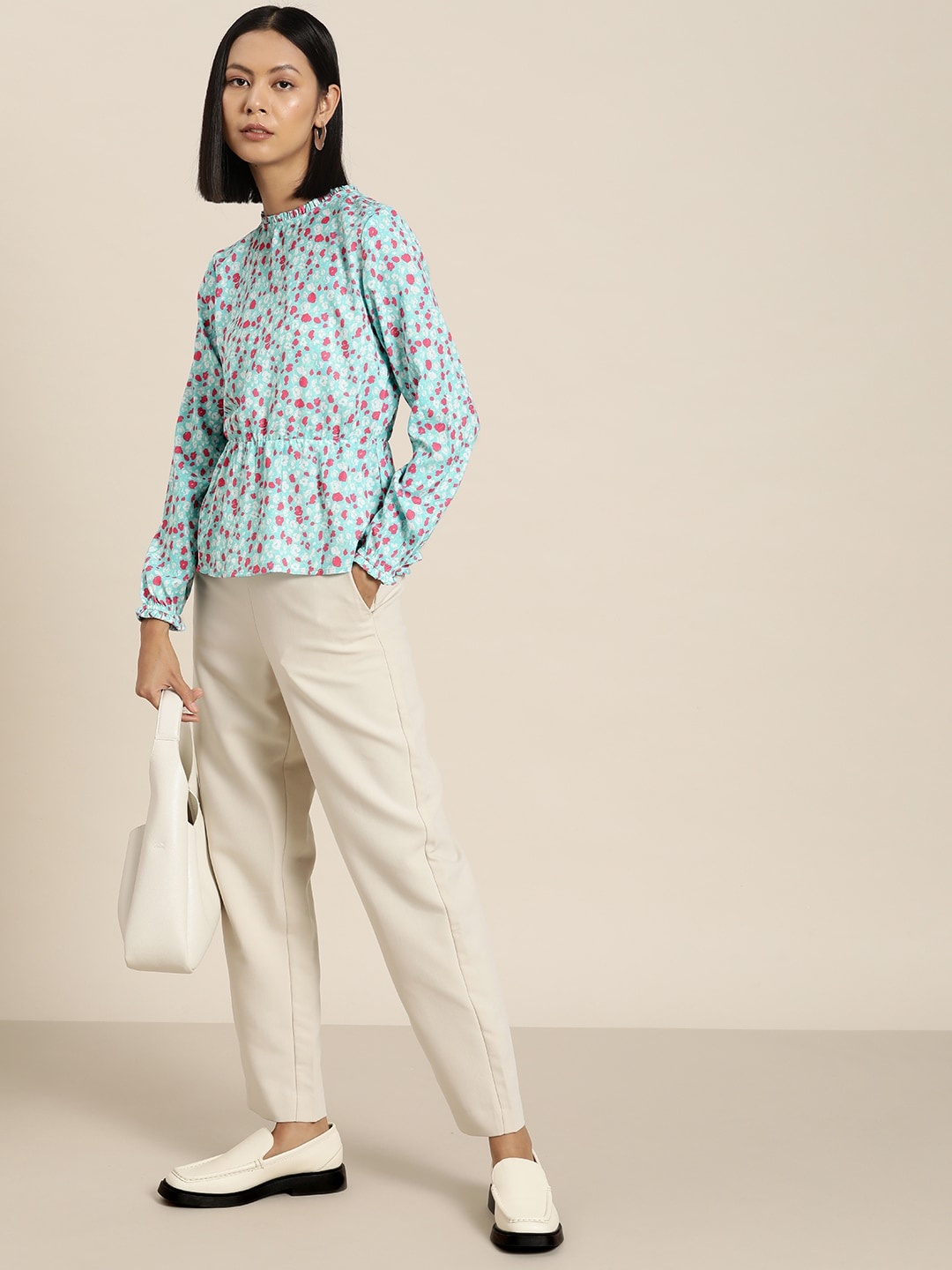 

her by invictus Printed A-Line Top, Blue