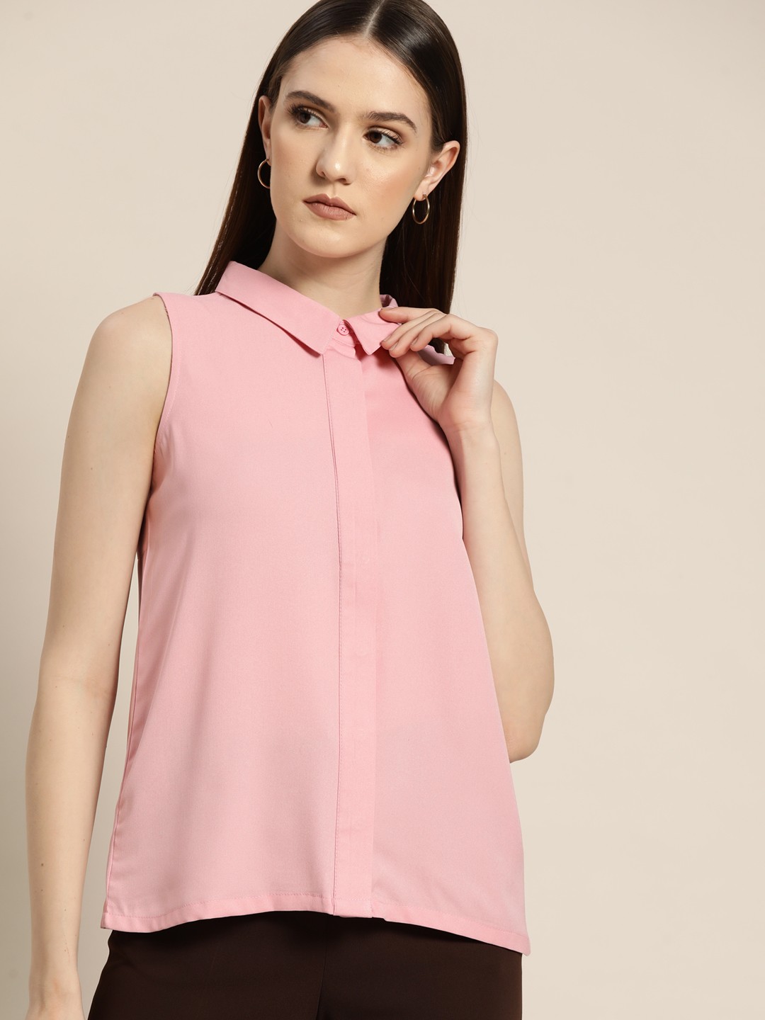 

her by invictus Women Solid Casual Shirt, Pink