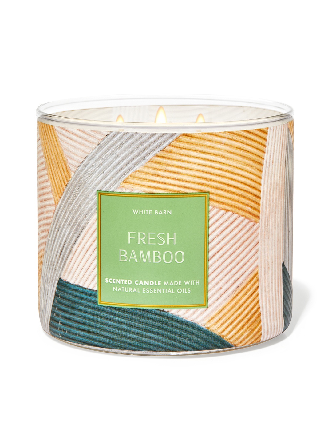 

Bath & Body Works White Barn Fresh Bamboo 3-Wick Scented Candle - 411 g, Cream