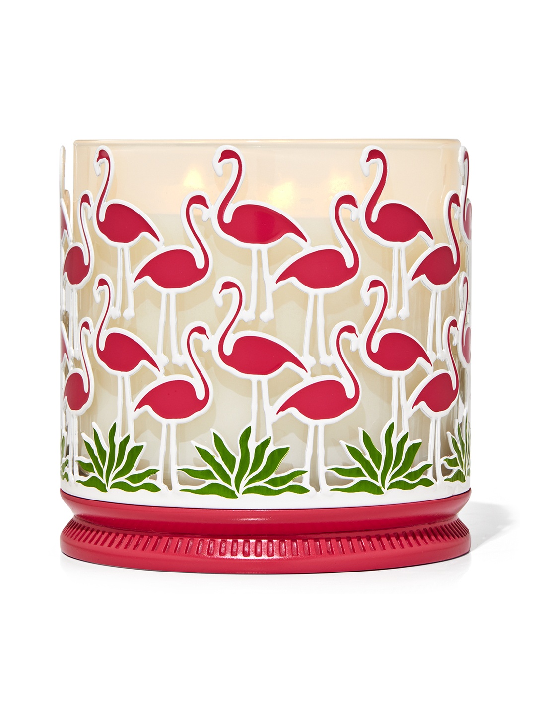 

Bath & Body Works Flamingo Flock 3-Wick Candle Holder - Pink