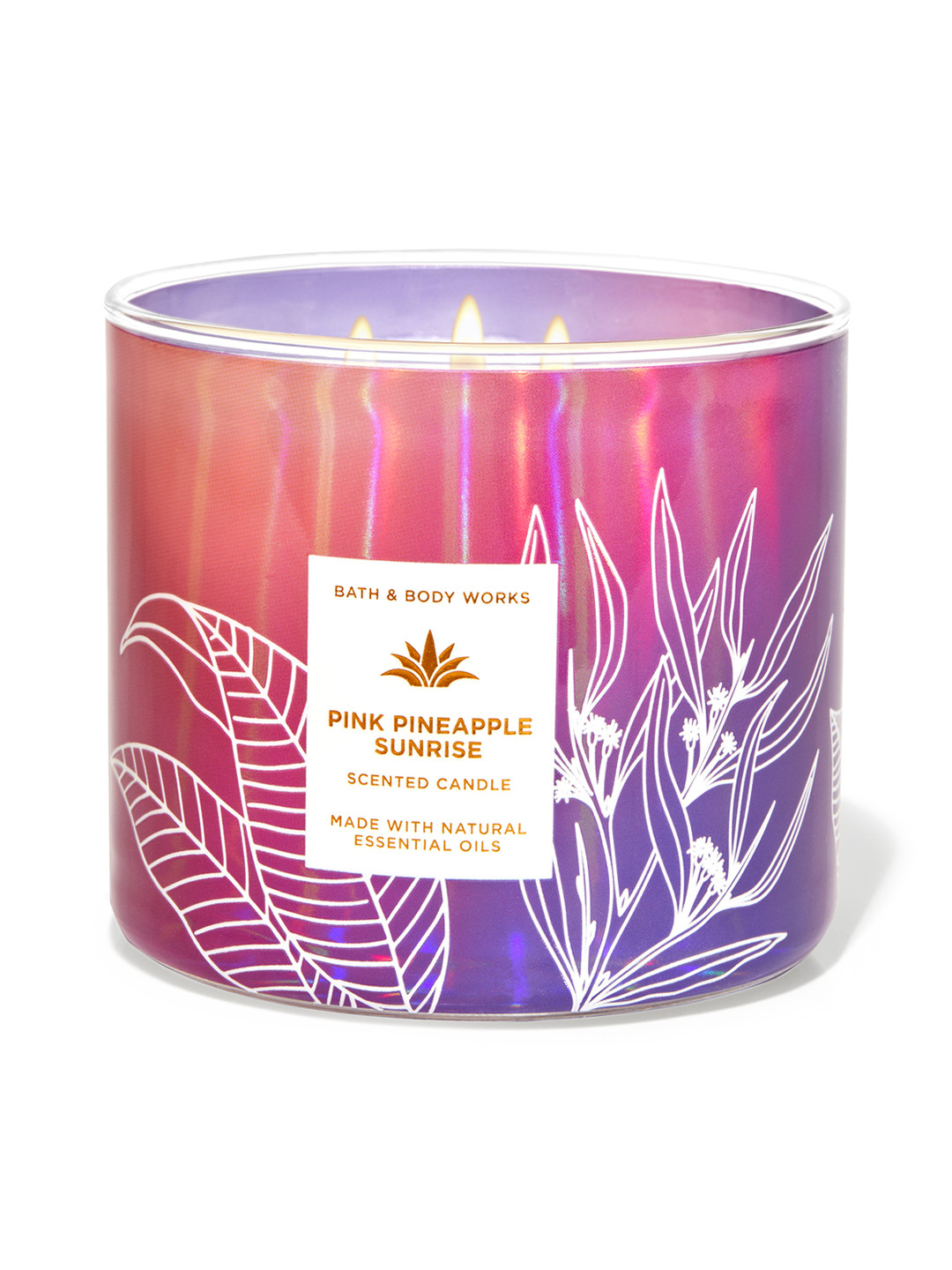 

Bath & Body Works Pink Pineapple Sunrise 3-Wick Scented Candle - 411 g, Purple