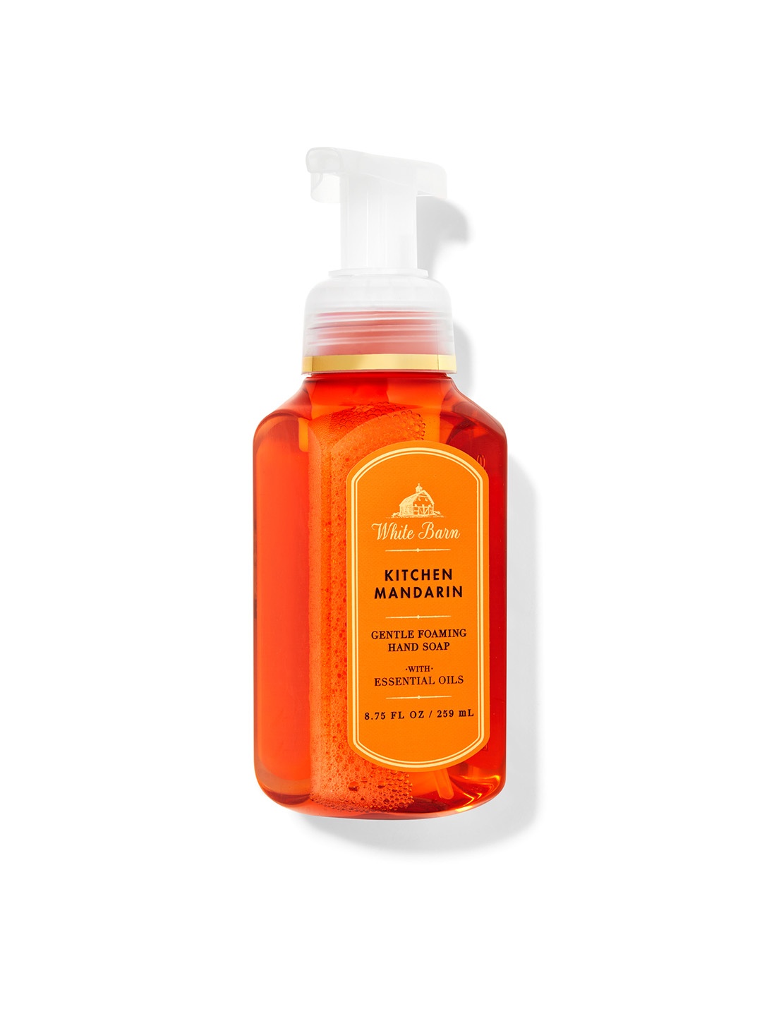 

Bath & Body Works Kitchen Mandarin Gentle Foaming Hand Soap with Essential Oils - 259 ml, Orange