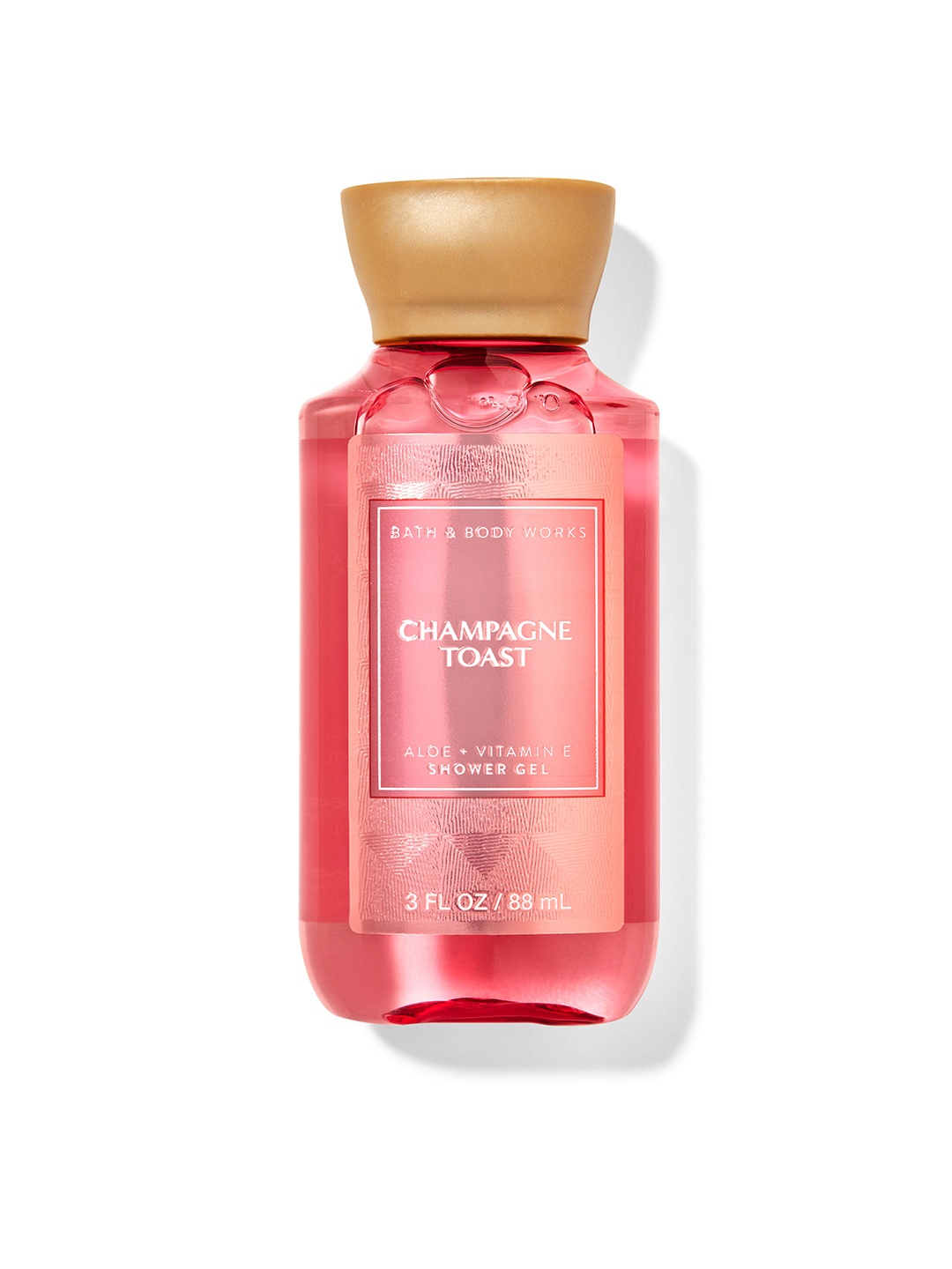 

Bath & Body Works Champagne Toast Travel Size Shower Gel with Aloevera - 88 ml, Pink