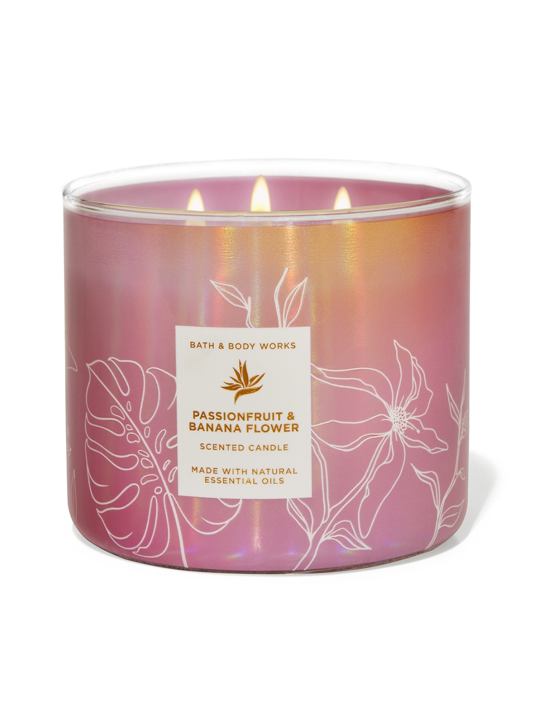 

Bath & Body Works Passionfruit & Banana Flower Scented 3-Wick Candle - 411 g, Purple