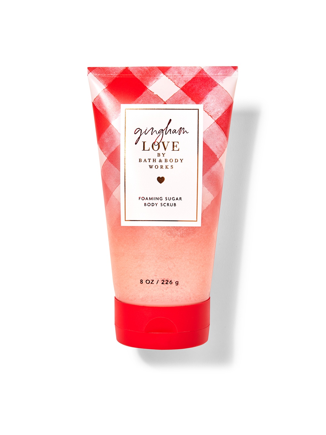 Bath & Body Works Gingham Love Foaming Sugar Body Scrub with Vitamin E - 355 g, Red