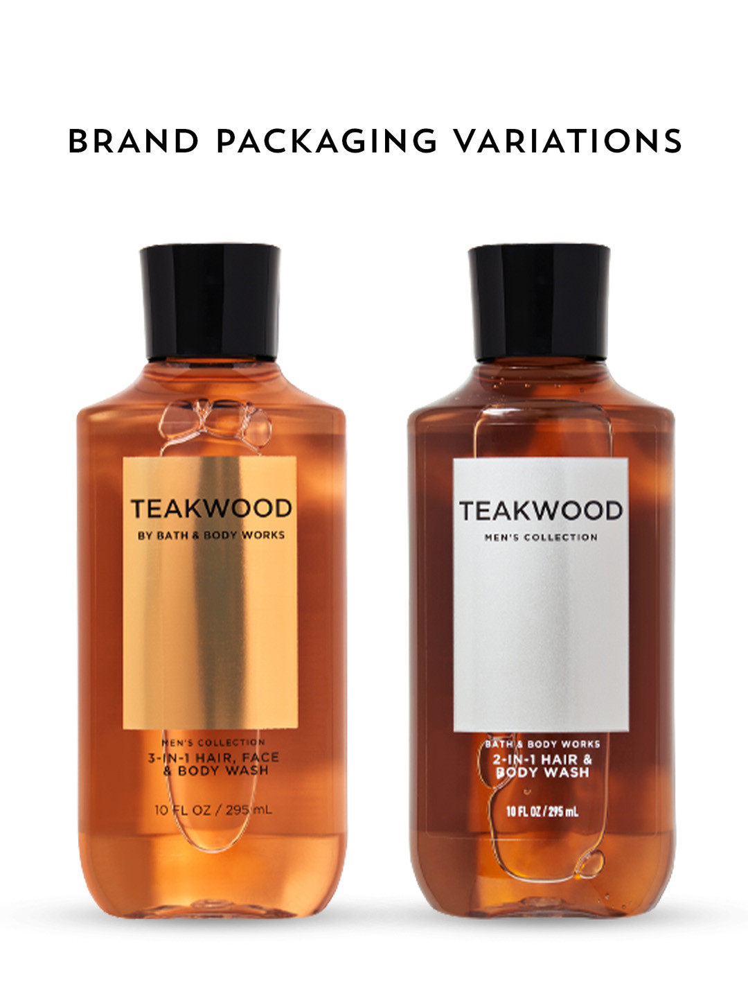 

Bath & Body Works Teakwood 2-in-1 Hair + Body Wash with Vitamin E & Shea Butter - 295 ml, Brown
