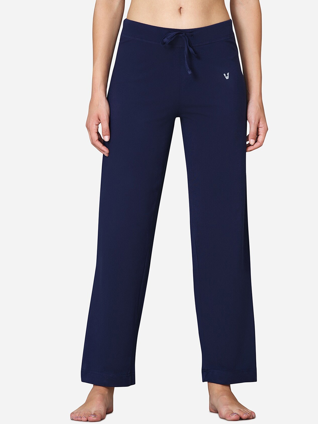 

VStar Women Navy-Blue Solid Cotton Plus size Lounge Pant