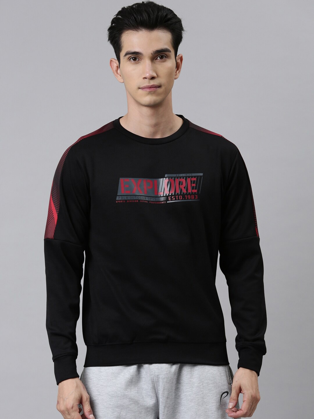 

Proline Active Men Black Printed Sweatshirt
